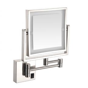 Square Double Sided Wall Mount Makeup Mirror With Light