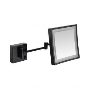 Square Single Sided Wall Mount Magnifying Mirror With Light